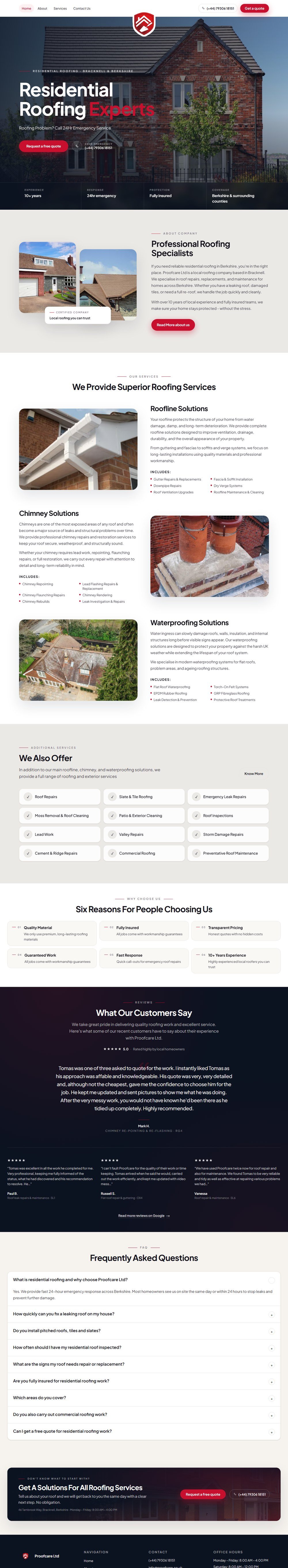 ProofCare original website screenshot